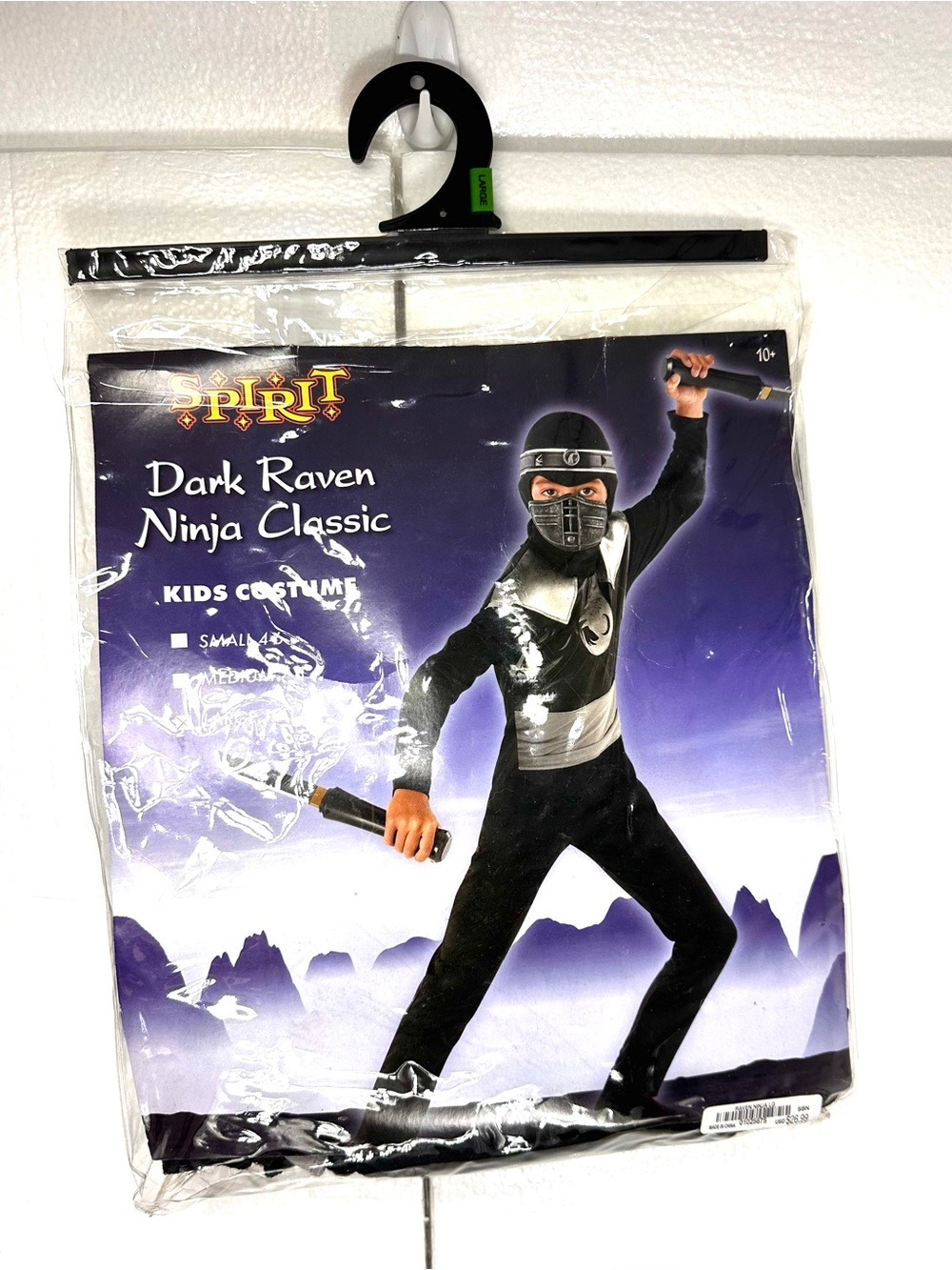 Dark Raven Ninja Classic Spirit Halloween Kids Costume L 10/12